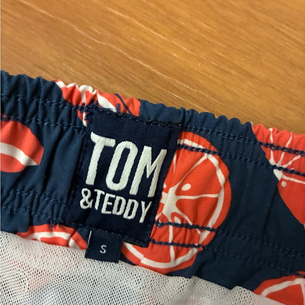 Tom & Teddy Men's Citrus Print Swim Trunks Size S - Picture 3 of 5
